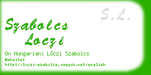 szabolcs loczi business card