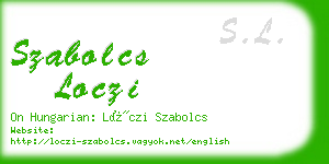 szabolcs loczi business card